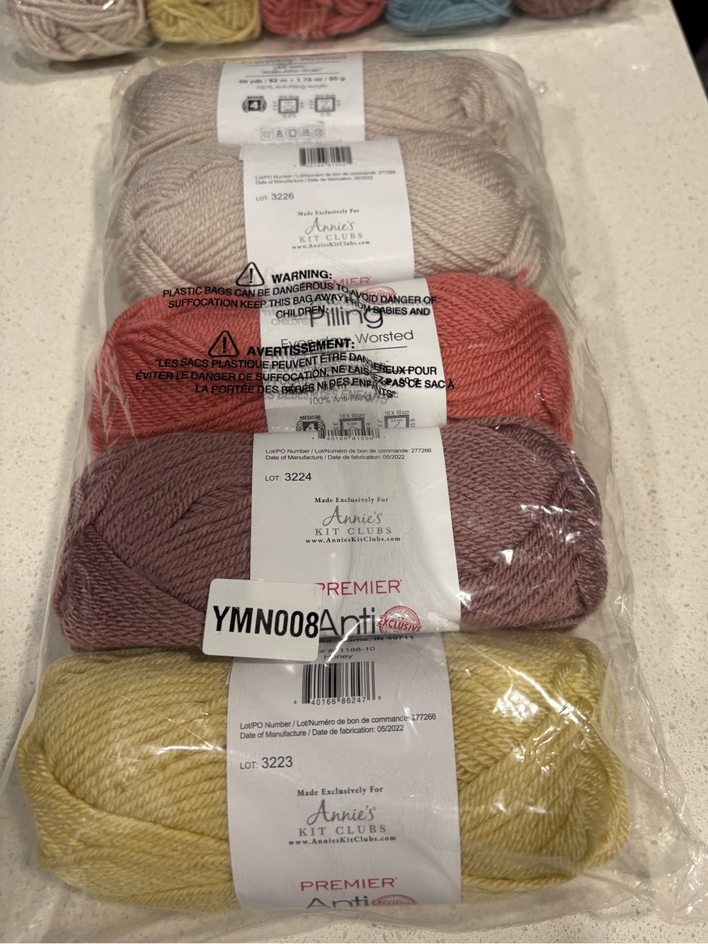 Premier Anti-Pilling Worsted Yarn Pack – (Beige, Coral, Mauve, Mustard)